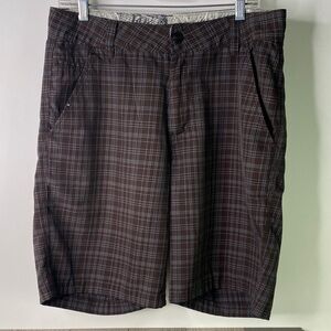 Vtg Y2K Fox Men's Size 32 Black & Blue Plaid Shorts